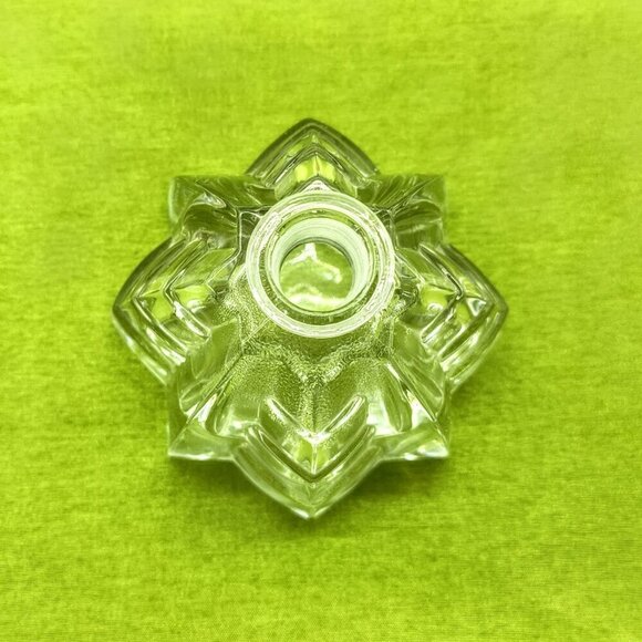 Vintage Art Deco Clear Crystal Perfume Bottle - Picture 6 of 7